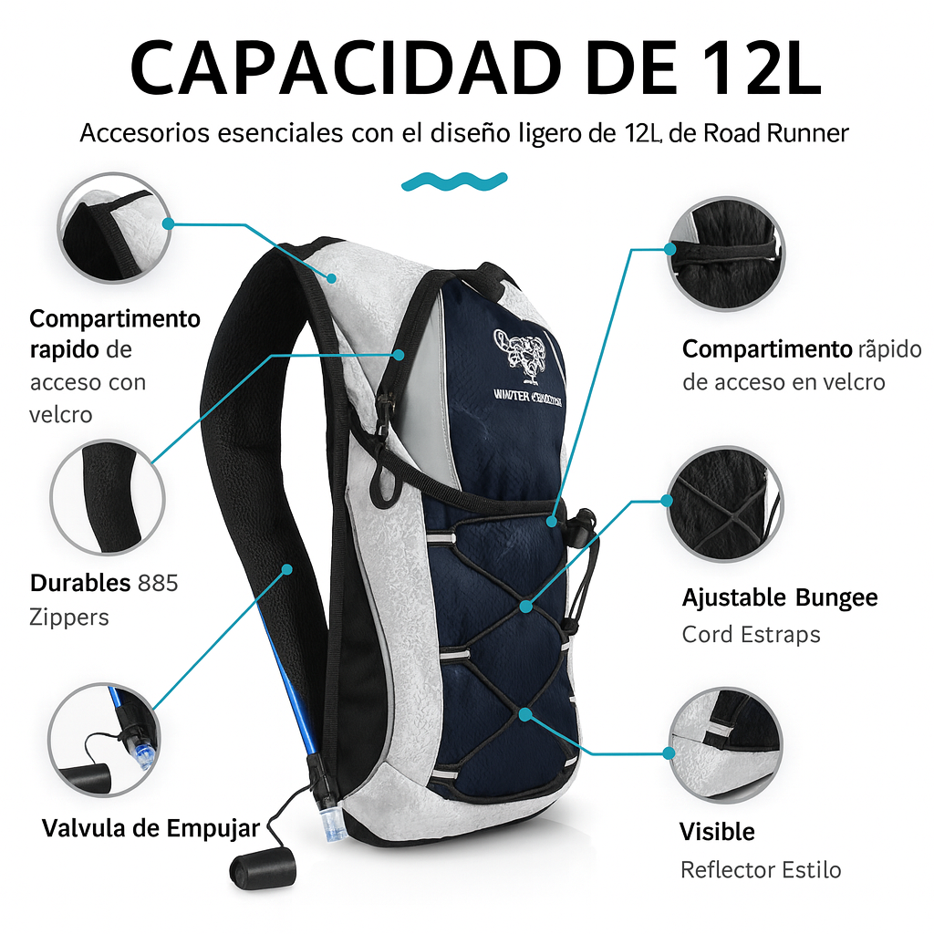 Mochila de hidratación para bolsa de agua (2 L)