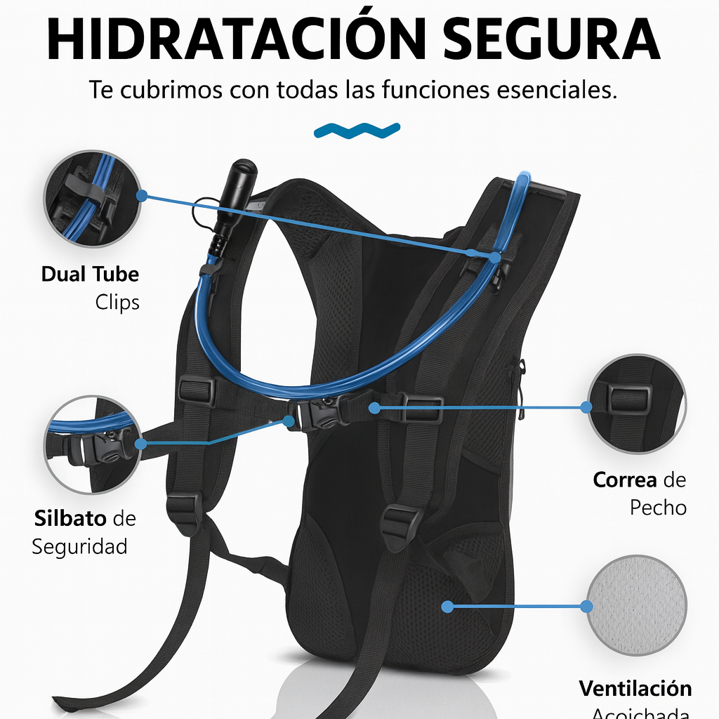 Mochila de hidratación para bolsa de agua (2 L)