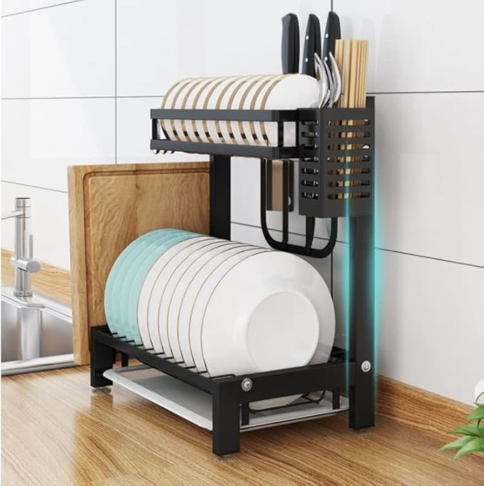 Estante de Secado de Platos de 2 Niveles 🍽️